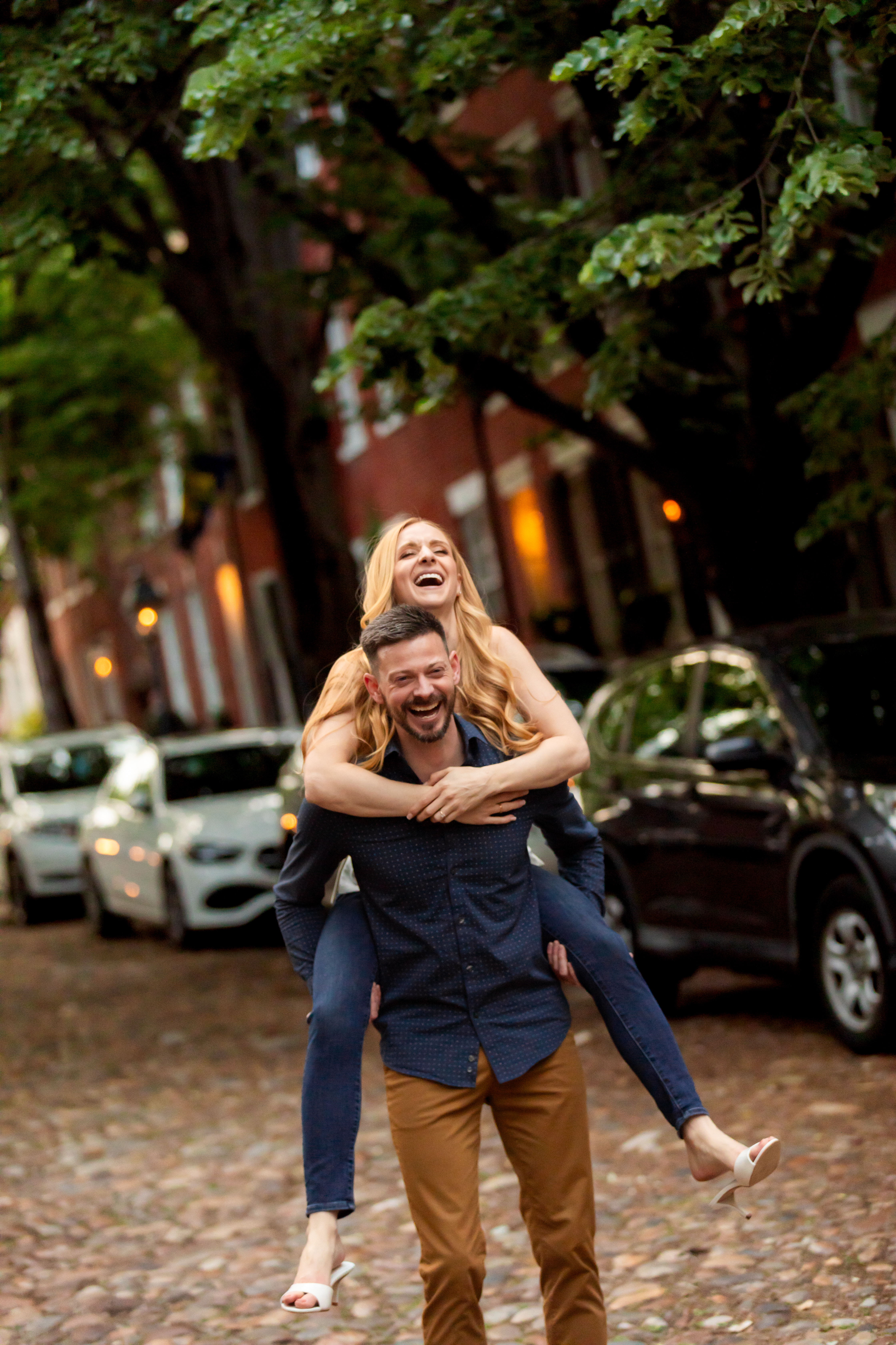 Lauren and Stephen laughing together